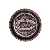 Erzincan El İşlemeli Bakır 35 CM YUVARLAK TEPSİ MİNESİZ - 4