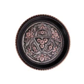 Erzincan El İşlemeli Bakır 35 CM YUVARLAK TEPSİ MİNESİZ - 5