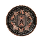 Erzincan El İşlemeli Bakır 35 CM YUVARLAK TEPSİ MİNESİZ - 6