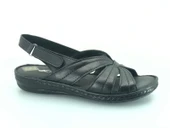 Ayakdaş %100 Hakiki Deri Tam Ortapedik Fus Pedli Taban Kadın Sandalet - 1