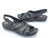 Ayakdaş %100 Hakiki Deri Tam Ortapedik Fus Pedli Taban Kadın Sandalet - 3