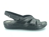 Ayakdaş %100 Hakiki Deri Tam Ortapedik Fus Pedli Taban Kadın Sandalet - 2