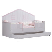 Setay Brüksel Yavrulu Montessori Yatak Karyola - Pembe 90x190 cm - 3