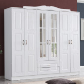 Setay Mobilya Country West 6 Kapaklı Mdf Beyaz Dolap - 1