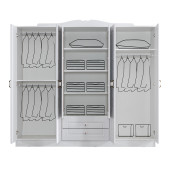 Setay Mobilya Country West 6 Kapaklı Mdf Beyaz Dolap - 5