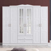 Setay Mobilya Country West 6 Kapaklı Mdf Beyaz Dolap - 6