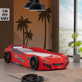 V-Sport Arabalı Yatak - Kırmızı 90x190 cm - 1