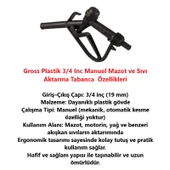 Gross Plastik 3/4 Inc Manuel Mazot ve Sıvı Aktarma Tabanca thumbnail 2