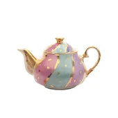 DESENLİ YALDIZLI VİNTAGE PORSELEN DEMLİK - 1