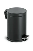 12 Litre Paslanmaz Pedallı Siyah Çöp Kovası Ev Ofis Banyo Mutfak thumbnail 1