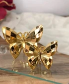 Dekoratif 2 Li Biblo Kelebek Mini Süs Gold Colour - 2