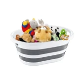 Akordion Özellikli Magic Ev Katlanır Çamaşır Sepeti (OYUNCAK SEPETİ) 25 Litre thumbnail 2