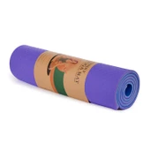 Cosfer 8mm Çift Taraflı Çevre Dostu Yoga Matı Mavi - 3