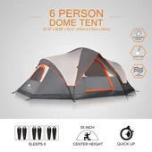 Mobihome Domehike 6 Kişilik Otomatik Çadır-Gri - 4