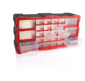Super Bag Monoblok Çekmeceli Vida Boncuk Kutusu Organizer 26 Çekmece Vida Hobi Takım Çantası Sarı - 3