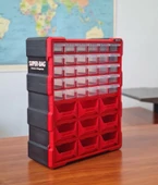 Monoblok Avadanlık Ve Çekmece 39 Gözlü Seti Hobby Organizer Düzenleyici 30 Çekmece 9 Avadanlık Mavi - 3