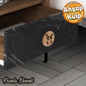 Ahşap Düğme Panda Desenli Kulp Tek Vidalı Çekmece Mutfak Mobilya Dolabı Dolap Kulpu Kulbu Kulpları - 1