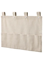 Nereby 45x60 Cm Duvar Rayına Asılabilir 6 Gözlü Natürel Düzenleyici Cep Organizer thumbnail 1