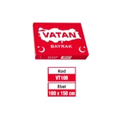 Vatan Bez Bayrak Türk %100 Polyester 100x150 - 1
