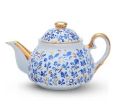 KÜÇÜK ÇİÇEK DEMLİK MAVİ - 1