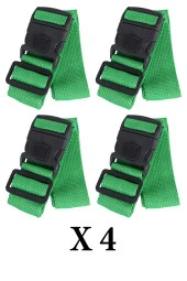 Metropolitan Valiz Bavul Çanta Emniyet Kemeri-Yeşil, Kilitli, 4 Adet thumbnail 1