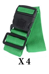 Metropolitan Valiz Bavul Çanta Emniyet Kemeri-Yeşil, Kilitli, 4 Adet thumbnail 4