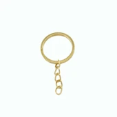 Anahtarlık Halkası Zincirli  5 Cm (50 Adet)  Gold - 1