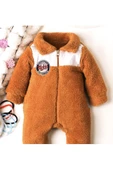 Kışlık peluş welsoft tulum bebek tulum - 3