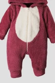 Kışlık Tatlı Peluş Tavşanlı Bebek Welsoft Kapüşonlu Tulum - 9