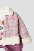 Kışlık Tatlı Peluş Ekose Welsoft Bebek Takımı Pamuklu - 12