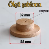 Ahşap Düğme Ters Lale Desenli Kulp Tek Vidalı Çekmece Mutfak Mobilya Dolabı Dolap Kulpu Kulbu Kulpla thumbnail 2