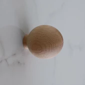 Ahşap Küre Düğme Kulp Tek Vidalı Çekmece Mobilya Mutfak Dolabı Dolap Kulpu Kulbu Kulpları - 6