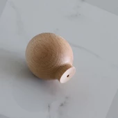 Ahşap Küre Düğme Kulp Tek Vidalı Çekmece Mobilya Mutfak Dolabı Dolap Kulpu Kulbu Kulpları - 5