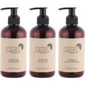 Private Boş 3 Lü Pompalı Doldurulabilir Plastik Pet Boş Şişe Sabun Şampuan Saç Kremi Için 250 ml thumbnail 2