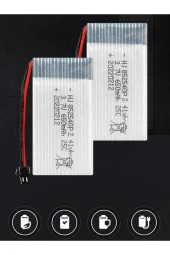 Lipo Pil 3.7V 650mAh 25C Dron ve RC Model Bataryası HX2.54 Soket - 11