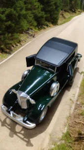 Nostaljik Metal Çek Bırak Araba Yeşil Kapılar Açılır ( 1/36 Ölçek ) - 1