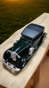 Nostaljik Metal Çek Bırak Araba Yeşil Kapılar Açılır ( 1/36 Ölçek ) - 4