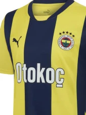Fenerbahçe Orijinal Unisex 24-25 Yeni Sezon Çubuklu Çocuk Forma Kanarya Baskılı Hediyelik Kutulu thumbnail 5