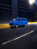 Nostaljik Metal Çek Bırak Ford Sesli ve Işıklı Minibüs Mavi ( 1/36 Ölçek ) - 6