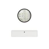 L'occi Concept Cosmia Aynalı 80 cm Kapaklı Duvara Monte Dresuar Beyaz CS3-WB - 4