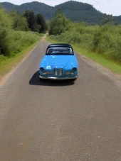 Nostaljik Metal Çek Bırak Araba Mavi Kapılar Açılır ( 1/36 Ölçek ) Mod:2 - 2