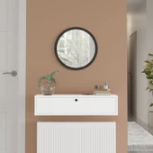 L'occi Concept Cosmia Aynalı 80 cm Kapaklı Duvara Monte Dresuar Beyaz CS3-WB - 1