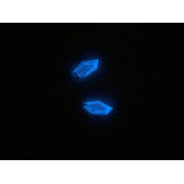 Şeffaf Renk Gece Mavi Neon Olan Kristal Şekilli Gümüş Aksesuarlı Küpe Epoksi El Yapımı Hediyelik thumbnail 7