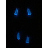 Şeffaf Renk Gece Mavi Neon Olan Piramit Şekilli Gümüş Aksesuarlı Küpe Epoksi El Yapımı Hediyelik thumbnail 7