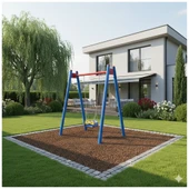 Park Salıncak Tekli, Klasik Salıncak Modeli, Standart Korkuluklu Koltuk thumbnail 1