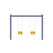 İkili Salıncak, Standart Tip Park Salıncağı 114x2mm - 5