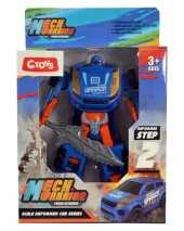Ctoy Robota Dönüşebilen Araba Turuncu Mavi thumbnail 1