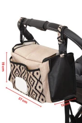 Bebek Arabası Çantası Düzenleyici, Organizer El Çantası, 37x12x19 cm thumbnail 4