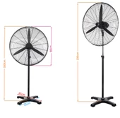 Ventus VS3010 Mega Boy 30" Vantilatör Sanayi Tipi 150W Ayaklı - 2