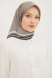 90 X 90  İPEK EŞARP 8959D (SURA) (NOSTALJİ) - 1